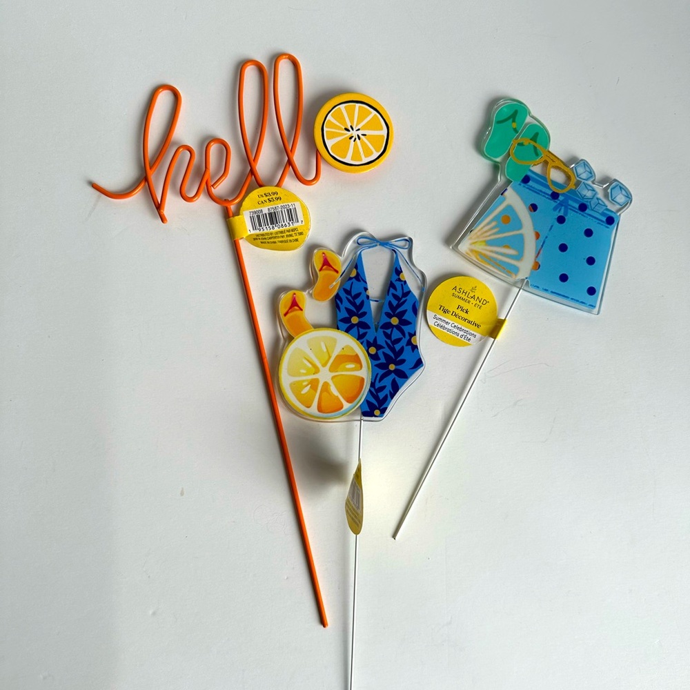 Hello Summer Party Picks - Orange and Blue